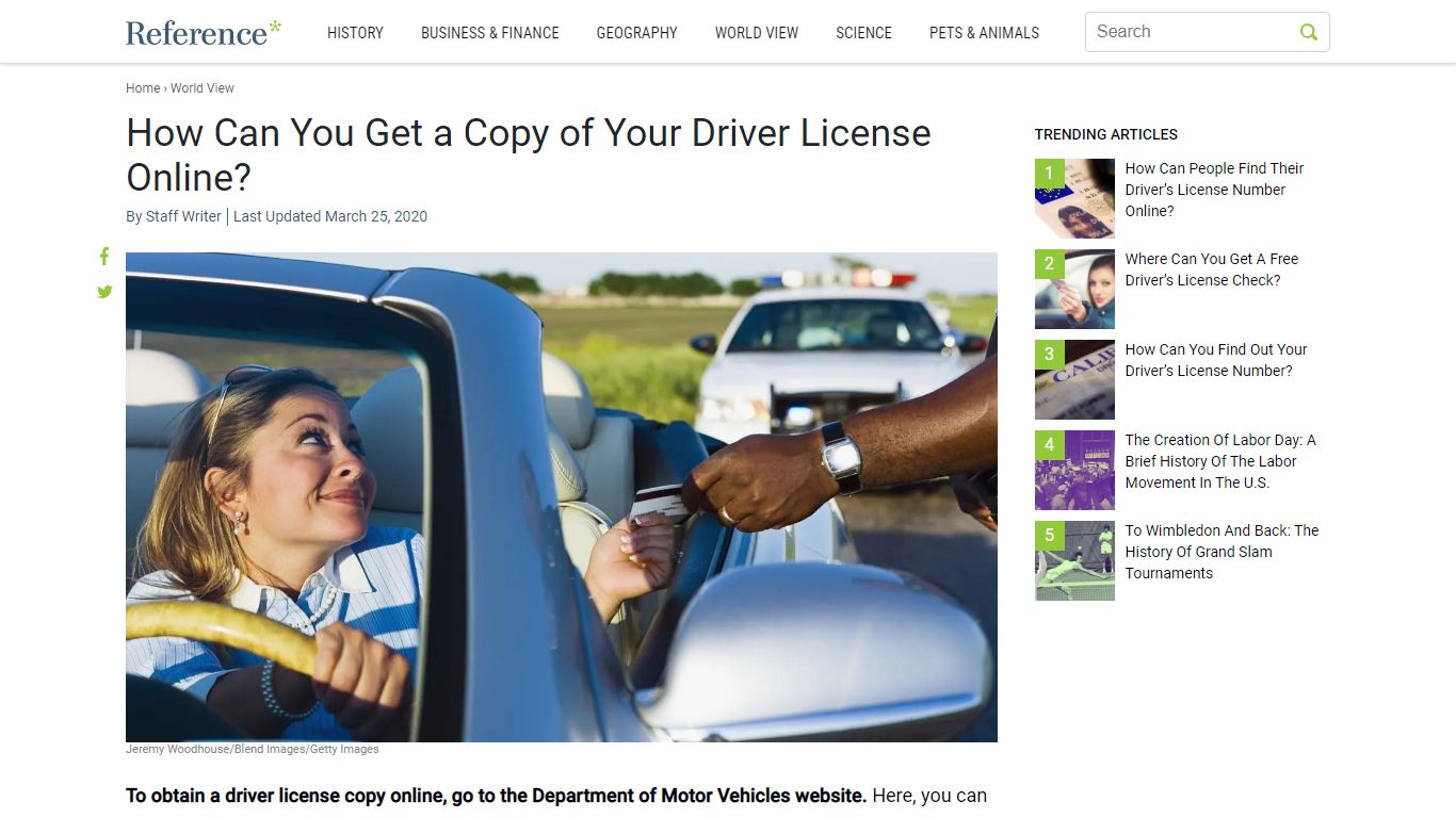 How Can You Get a Copy of Your Driver License Online? - Reference.com